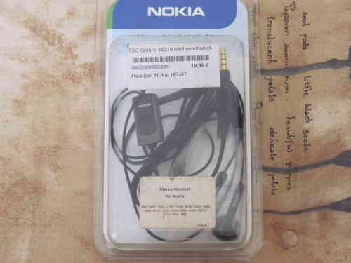Nokia Headset HS-47 Schwarz